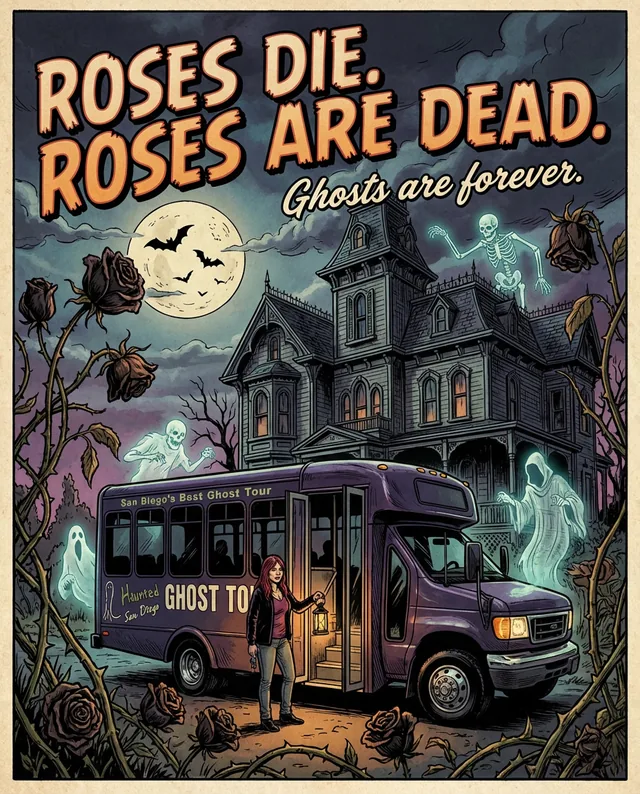 Private Haunted Bus Tour comic cover illustration